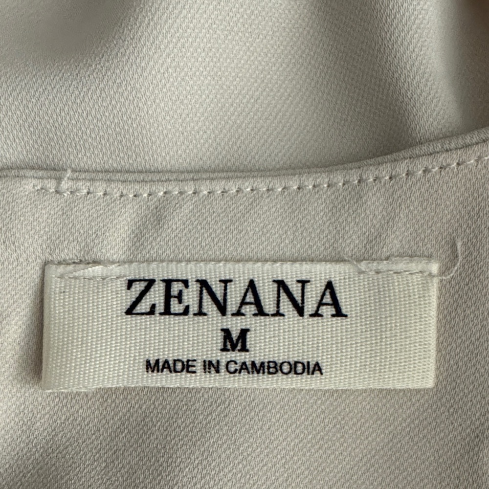 Zenana Elegant Cream Blouse - Picture 2 of 7